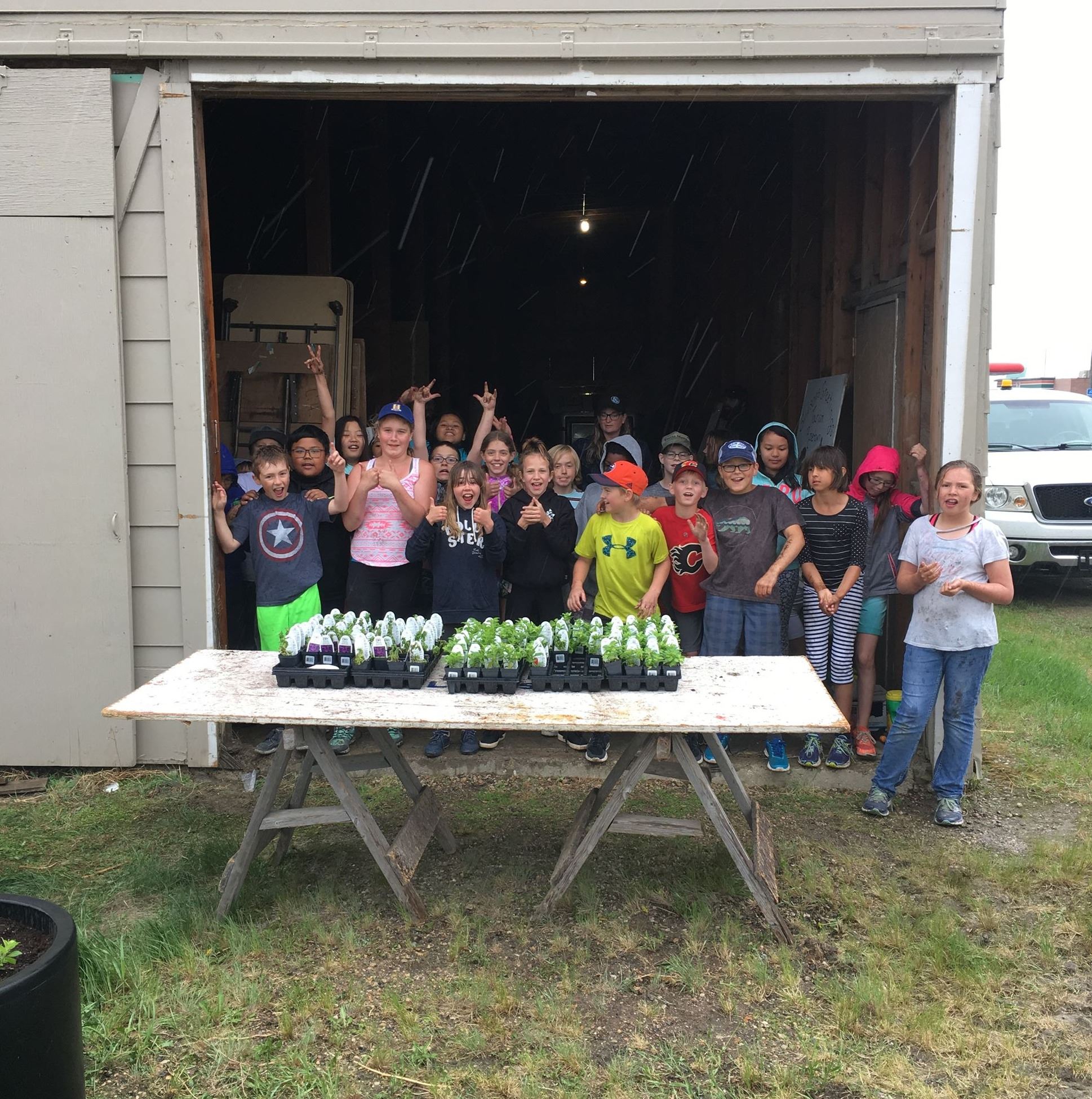 Image of WAS students planting