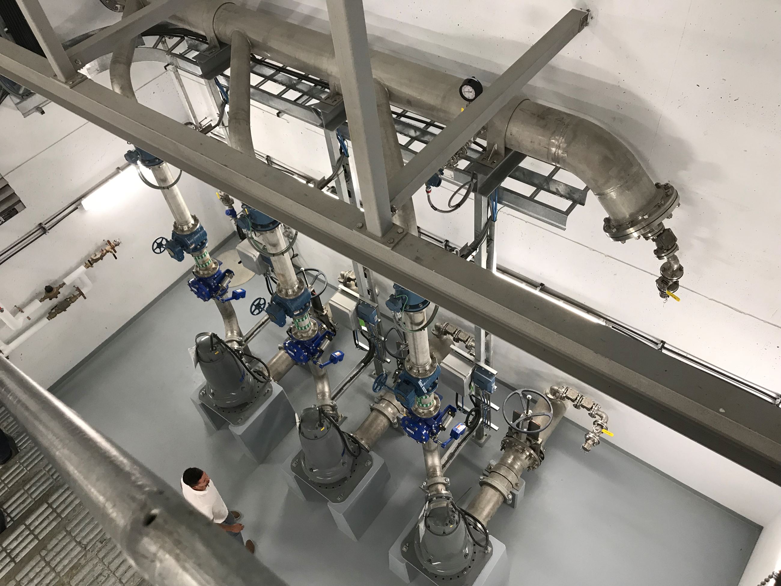 Image of the interior of the sewer lift station